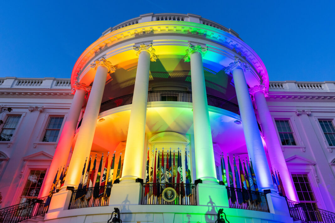 white house rainbow