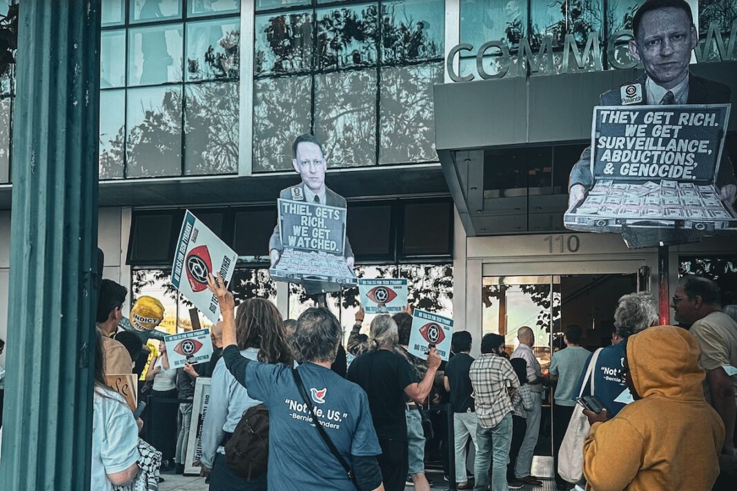 Palantir protest